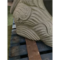 Large Granite dolphin sculpture  - THIS LOT IS TO BE COLLECTED BY APPOINTMENT FROM DUGGLEBY STORAGE, GREAT HILL, EASTFIELD, SCARBOROUGH, YO11 3TX