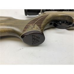 Air Arms S400F Carbine bolt-action .22 multishot air rifle, pump-up action, adjustable trigger, fitted with sound moderator and Nikko Stirling Mountmaster 3-9 x 50 telescopic sight, complete with stirrup type pump, pressure gauge etc, serial no.135456, L106cm; in gun sling