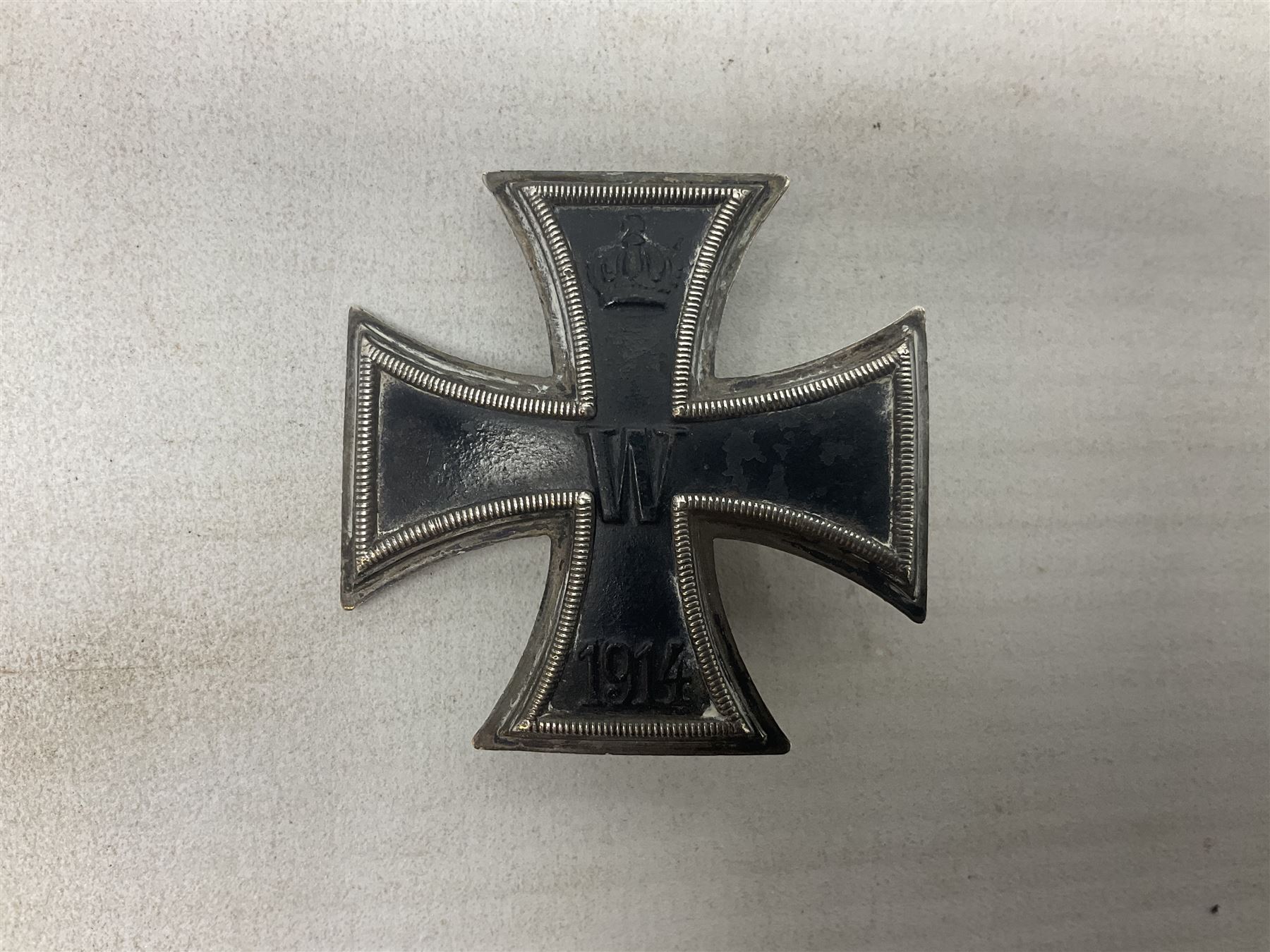 WW1 German Iron Cross 1st Class of slightly convex form; back stamped 800