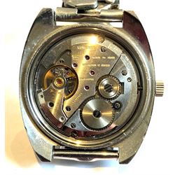 Longines Admiral HF gentleman's stainless steel manual wind wristwatch, Ref. 2303, Cal. 6942, the back case engraved Olympic Games Munich 1972, on expanding stainless steel strap