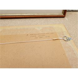 Thomas Hudson (British 1844-1920): 'A Recollection of Cox' and Sun Through the Clouds, pair watercolours, one signed titled and indistinctly dated on original label verso 12cm x 17cm