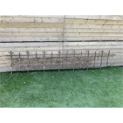 19th century wrought iron garden or building railings - THIS LOT IS TO BE COLLECTED BY APPOINTMENT FROM DUGGLEBY STORAGE, GREAT HILL, EASTFIELD, SCARBOROUGH, YO11 3TX