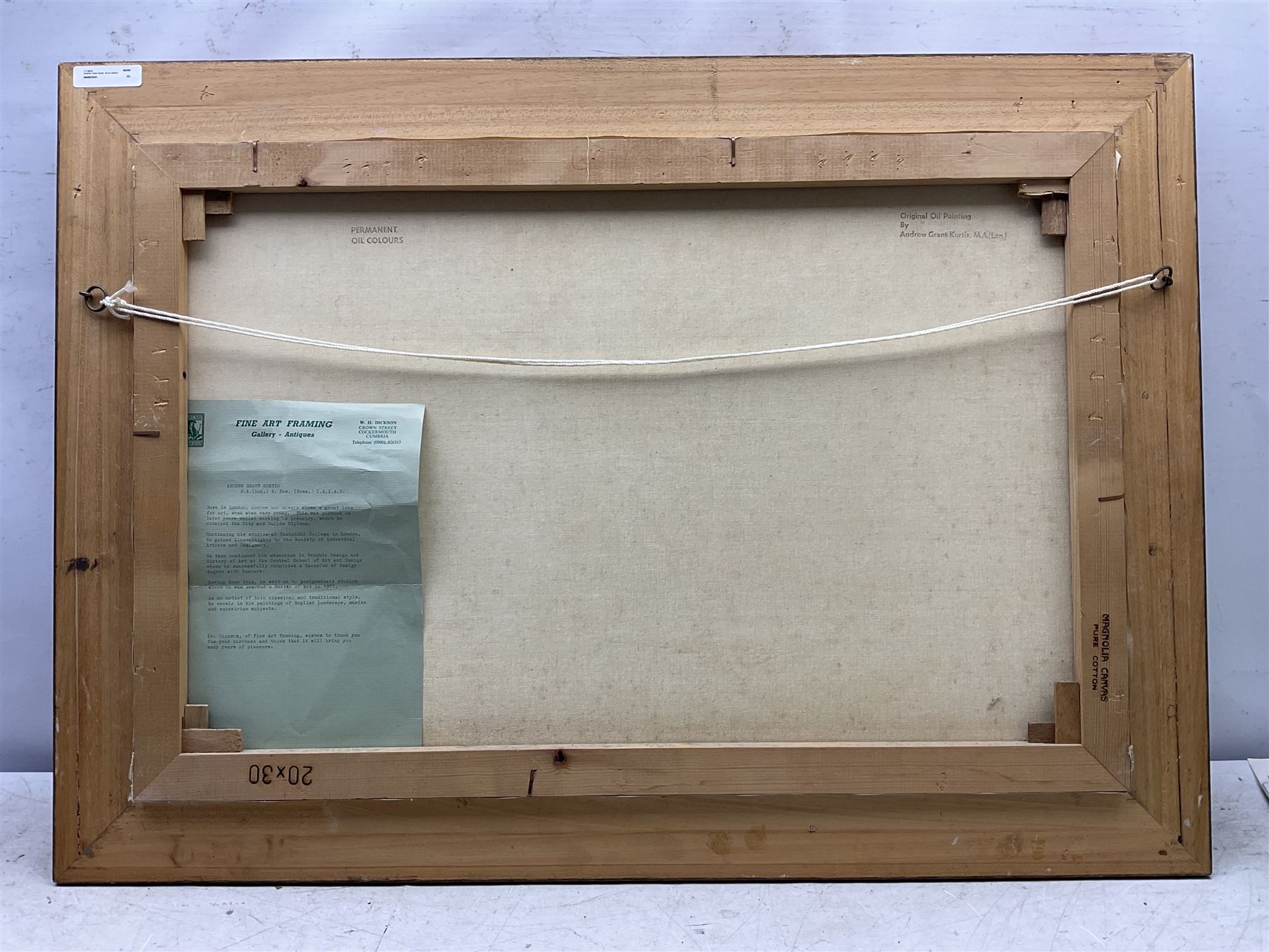 Andrew Grant Kurtis (British 1963-): Lakeside and Mountains, oil on canvas signed 49cm x 74cm; A Busch (British 20th Century): Cumbria, oil on canvas signed 49cm x 59cm (2)