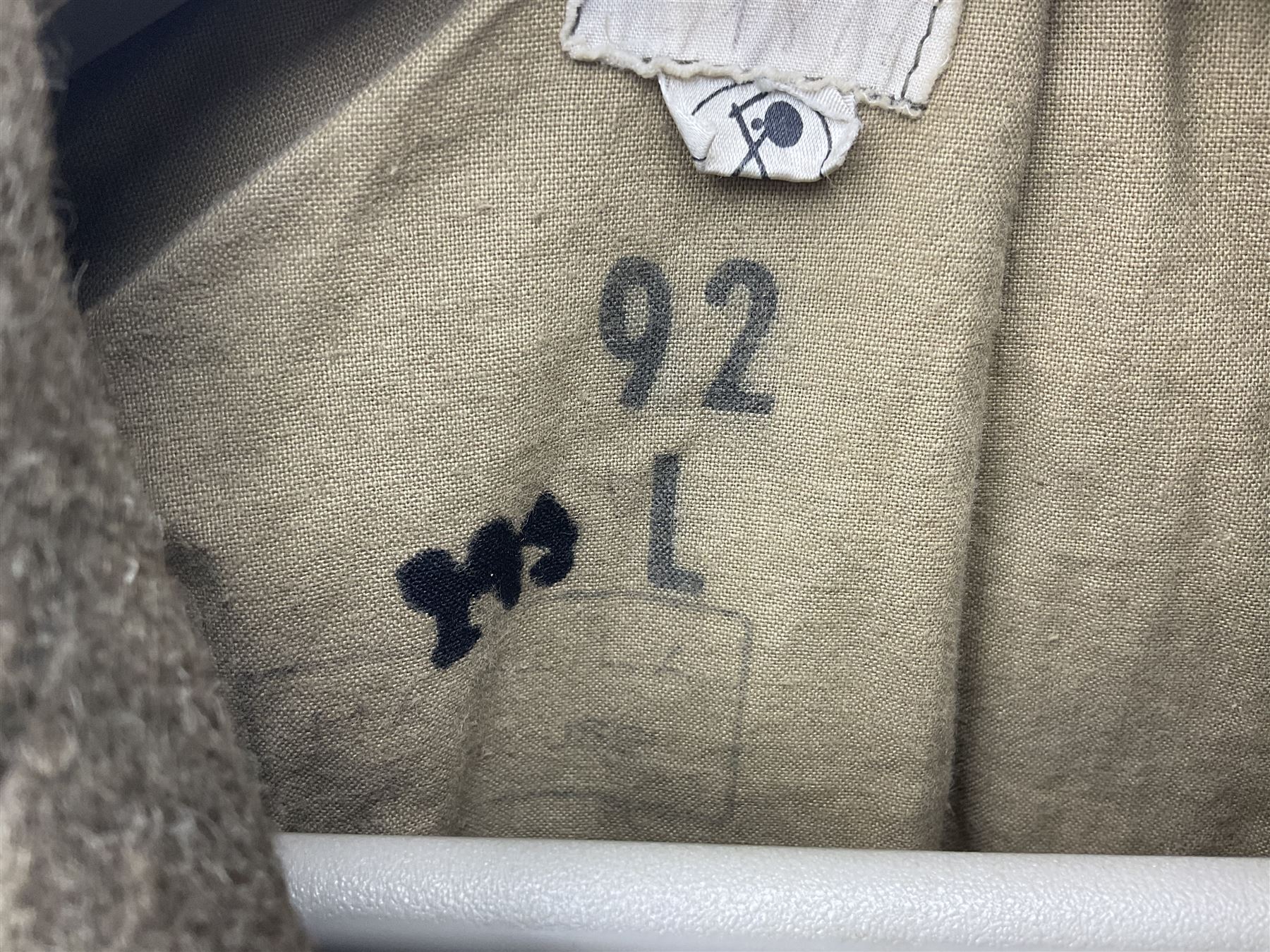 French Gendarmerie greatcoat, bears label for 'Maitre-Tailleur F.M. Barronnier 52 Chaumont 13 Rue Ferrer'; and French greatcoat (Indochine Period Vietnam 1947/1953)