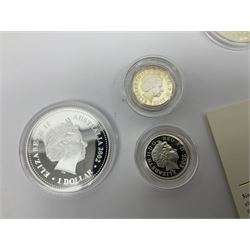 Thirteen silver coins, including Queen Elizabeth II Solomon Islands 2002 sterling silver five dollars, Alderney 2002 sterling silver five pounds, Fiji 2002 sterling silver ten dollars, United Kingdom 2003 one ounce fine silver Britannia, 2003 'Give Women The Vote' fifty pence etc, all with some form of certificate