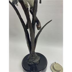 Rachel Talbot (British 1980-), Water Meadow Merriment, limited edition bronze sculpture, modelled as a hare in boating attire, upon a polished marble base, H37cm