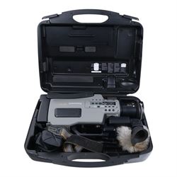 Panasonic SVHS Reporter 625 camcorder, in plastic carry case with accessories