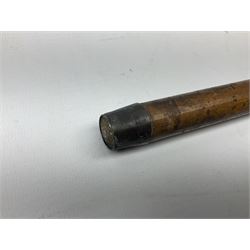 Late 19th/early 20th century sword stick/walking cane with 38cm fullered steel blade 85cm overall