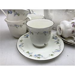 Royal Albert For All Seasons part sea set for six in the Morning Flower pattern, together with two Royal Albert Sweet Violets teacups and saucers