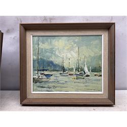 Tom Oldham (British 1928-2019): 'Plockton' and 'Wast Water - Sail Club', two oils on board signed, titled verso max 24cm x 29cm (2)