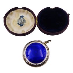 Victorian gold cameo brooch, silver and blue enamel compact by S Blanckensee & Son Ltd, Chester 1908, 9ct gold jewellery jewellery including two brooches, cameo ring and pendant necklace, picture locket pendant and a sapphire and diamond ring and other Victorian and later gilt jewellery