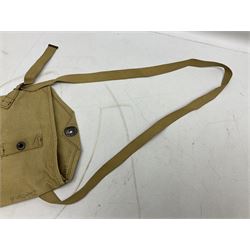 WW2 US gas mask bag cover, marked Training Gas Mask M1A1, probably D-Day/Normandy period 1944