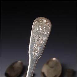 Collection of various silver teaspoons, 19th and 20th century, various dates and makers