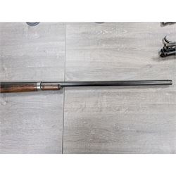 19th century Belgian Gras 12-bore (from 11-bore) bolt-action single barrel shotgun with 80cm barrel No.G85345 L127cm overall. Deactivated to early specification so requires re-deactivation to modern standards RFD ONLY - Disposed 25.06.25 - Notified 24.07.25