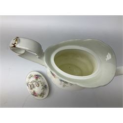 Royal Albert Colleen pattern tea ware comprising teapot, milk jug, sucrier, four cups and six saucers