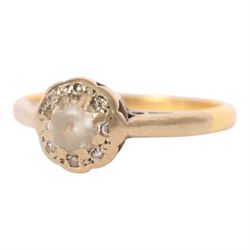 18ct gold stone set ring