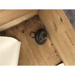 *Victorian upholstered ottoman blanket box, single hinged lid, W127cm, H51cm, D58cm