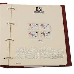 Football-themed stamps, including 'The World Cup Collection' in three folders, further first day covers, etc, in one box