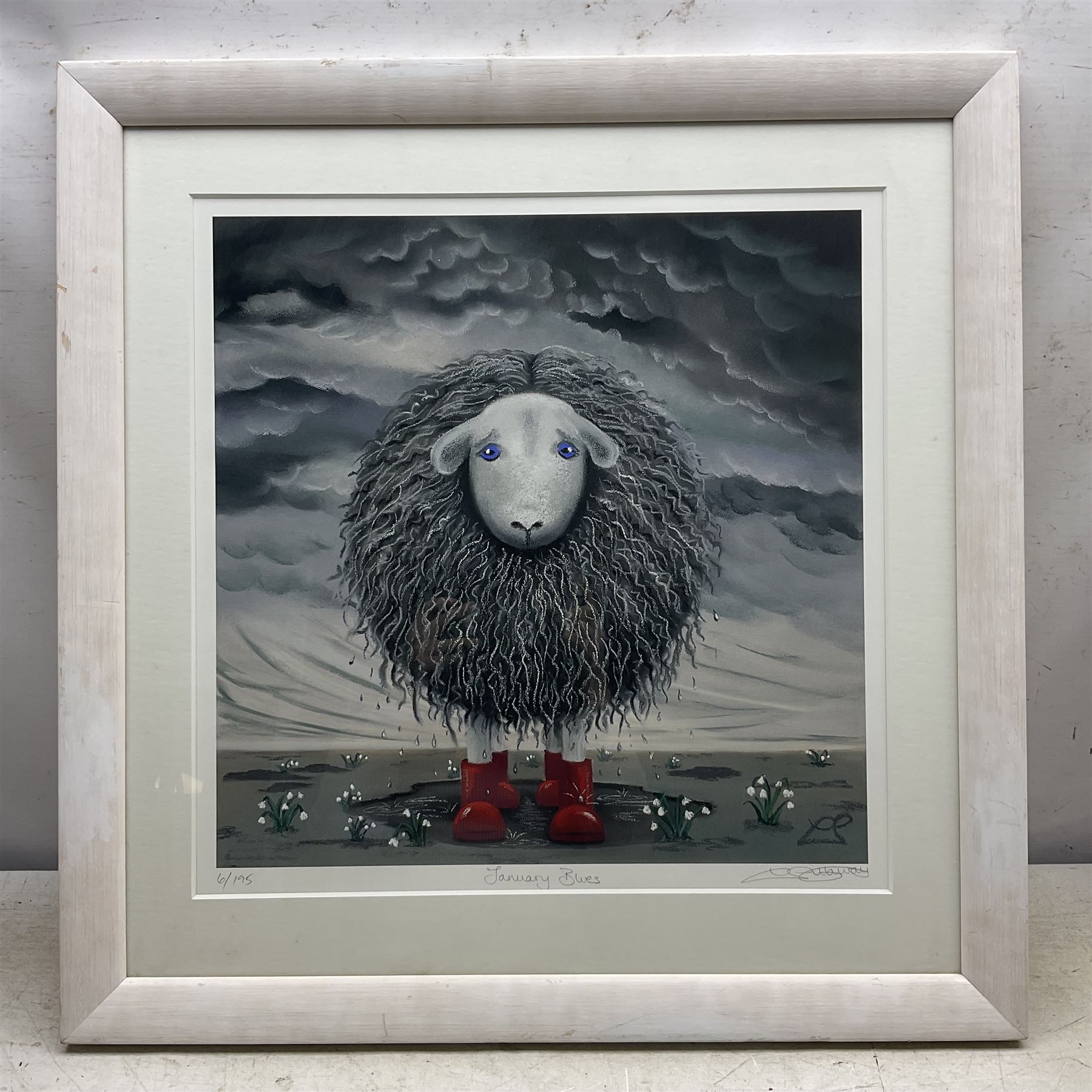 Lucy Pittaway (Yorkshire Contemporary): 'January Blues', limited edition print signed titled and numbered 6/195 in pencil, 48cm x 48cm 