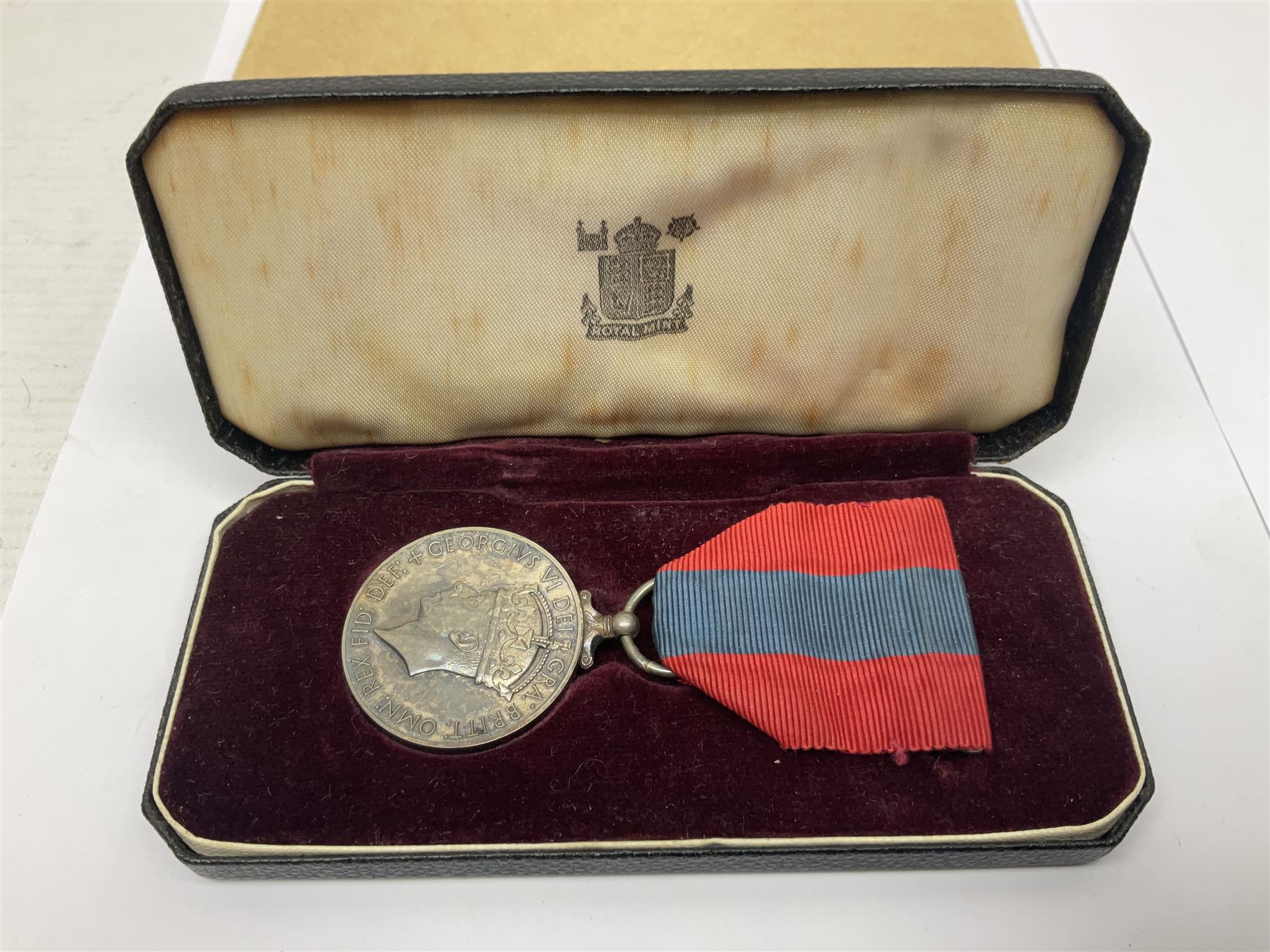 WWI pair of medals comprising British War Medal and Victory Medal awarded to 380807 Pte. W. Hayles Hamps. R.; Imperial Service Medal awarded to William Hayles; cased and boxed; WWII 1939-1945 War Medal and Defence Medal in issue box with slip; 1930s hallmarked silver football presentation fob etc