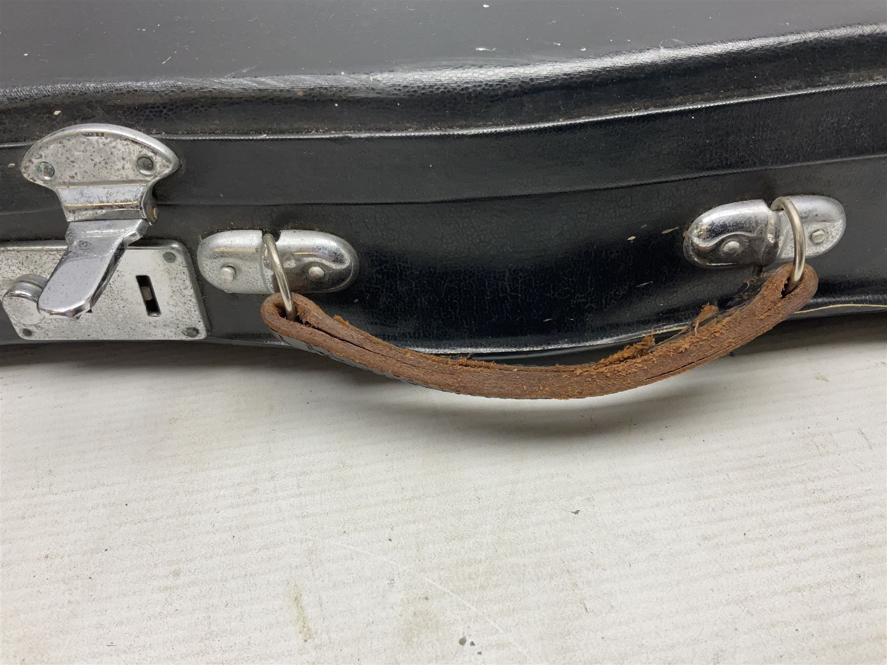 French violin c1900 labelled Guadagnini with 35.5cm two-piece maple back and ribs and spruce top, labelled 'Joannes Baptista Guadagnini Pla Centinus Fecit Mediolani 17**' L59cm overall; in hard carrying case