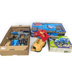 Collection of toys, including Matchbox Old Mother Hubbard's shoe, Tomy Zoids Blade Liger, ...