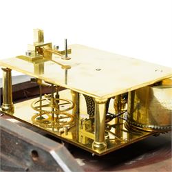 Mid 19th century dial clock  the white dial inscribed 'Bethel Jacobs, 7 Whitefriargate, Hull' with eight day fusee movement in mahogany case, diameter of dial 30cm