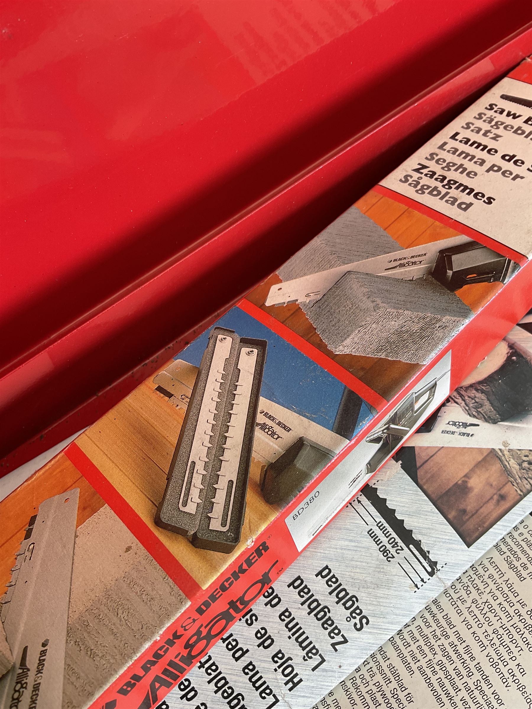 Set of four electric reciprocating saws with maintenance kit, DeWalt DW390, Black and Decker BD380 and Nutool - THIS LOT IS TO BE COLLECTED BY APPOINTMENT FROM DUGGLEBY STORAGE, GREAT HILL, EASTFIELD, SCARBOROUGH, YO11 3TX