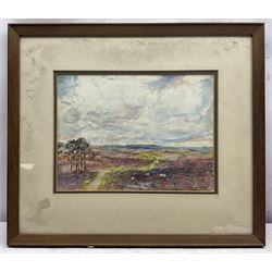 Rowland Henry Hill (Staithes Group 1873-1952): On the Moors, pair watercolours signed 24cm x 31cm (2) 
Provenance: with with Phillips & Sons, Marlow, labels verso