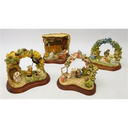  Four Border Fine Arts limited edition Brambly Hedge Tableau from the Four Seasons Collection - Spring B0630, Summer B0514, Autumn B0631 and Winter B0554, edition 198/999, in original boxes with certificates (4)  