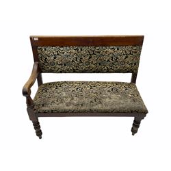 19th century mahogany bench seat 