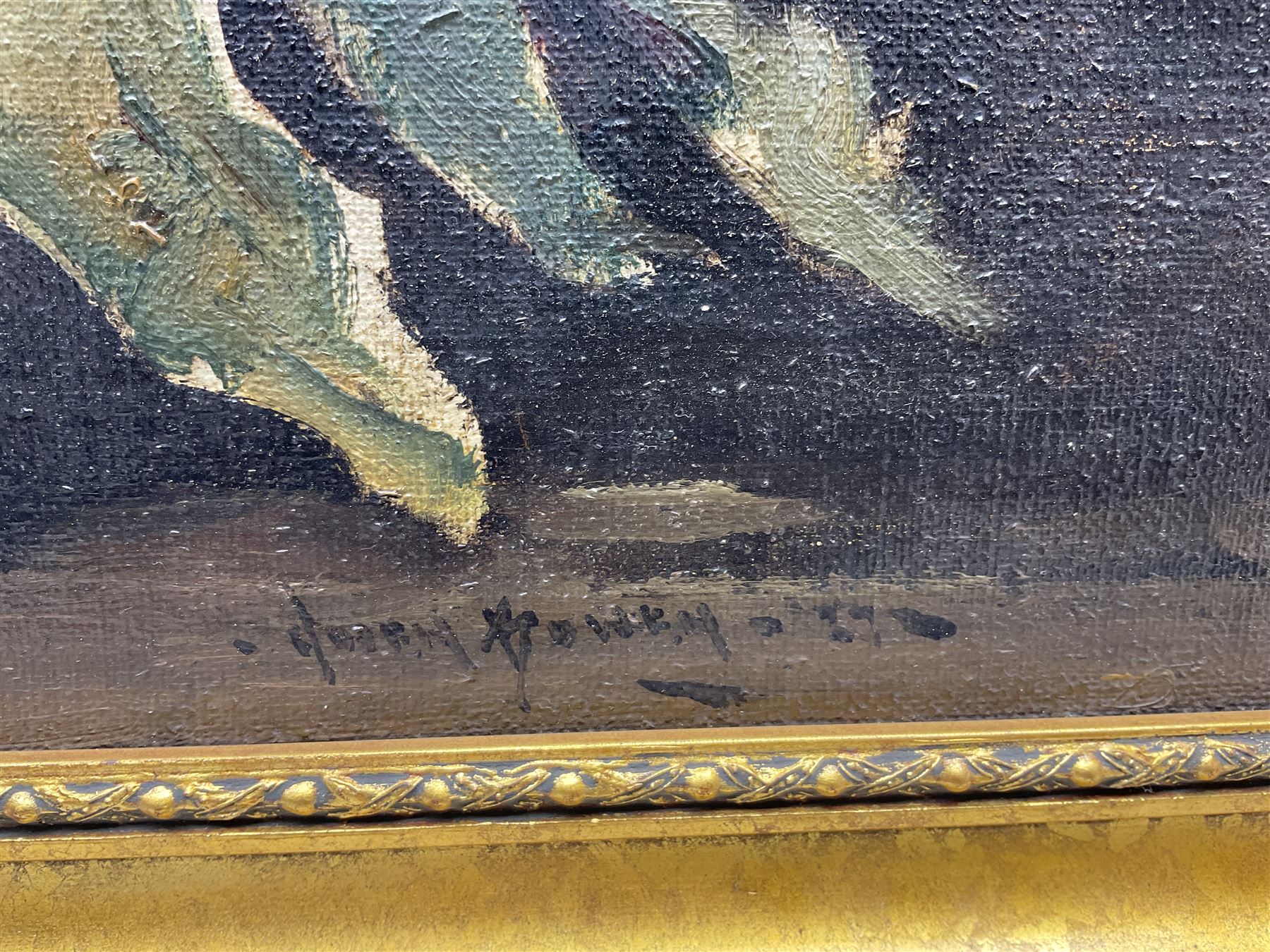 Owen Bowen (Staithes Group 1873-1967): Still Life of Flowers, oil on canvas signed 70cm x 90cm