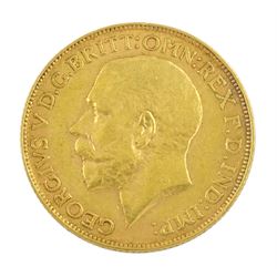 King George V 1926 gold full sovereign coin, Pretoria mint