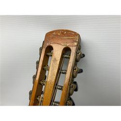 Rosetti Serenader eight-string mandolin with slightly bowed segmented maple back and ribs and ivorine mounts L62cm; in carrying case