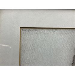 Stewart Carmichael (Scottish 1869-1950): Village Nun in Ghent Belgium, watercolour signed and dated, labelled verso 37cm x 37cm