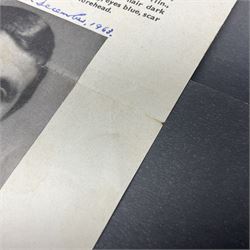 Great Train Robbery; Metropolitan Police printed poster, 'The Assistance of the public is sought to trace the whereabouts of the after described persons .....', printed by Wavell Press Ltd, 1963
Provenance by vendor repute: The poster was given to the vendor in 1985 by a colleague who was previously a detective sergeant of the Metropolitan Police, who had as a junior officer and worked on the case  of the Great Train Robbery. The hand written dates they were written on the poster when they were arrested   