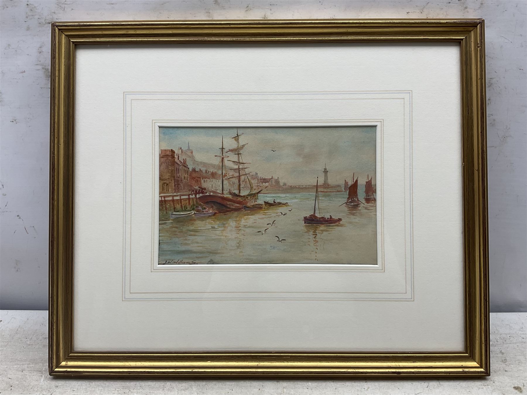 John Wynne Williams (British fl.1900-1920): Whitby, watercolour signed 15cm x 24cm