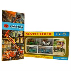 Collection of boxed diecast model vehicles, comprising Corgi Toys Simon Snorkel no. 1127 and four Matchbox examples, Y-1 1911 Model T Ford, 15 Volkswagen, Y-13 1911 Daimler and G-5 Famous Cars of Yesteryear four car set (5)