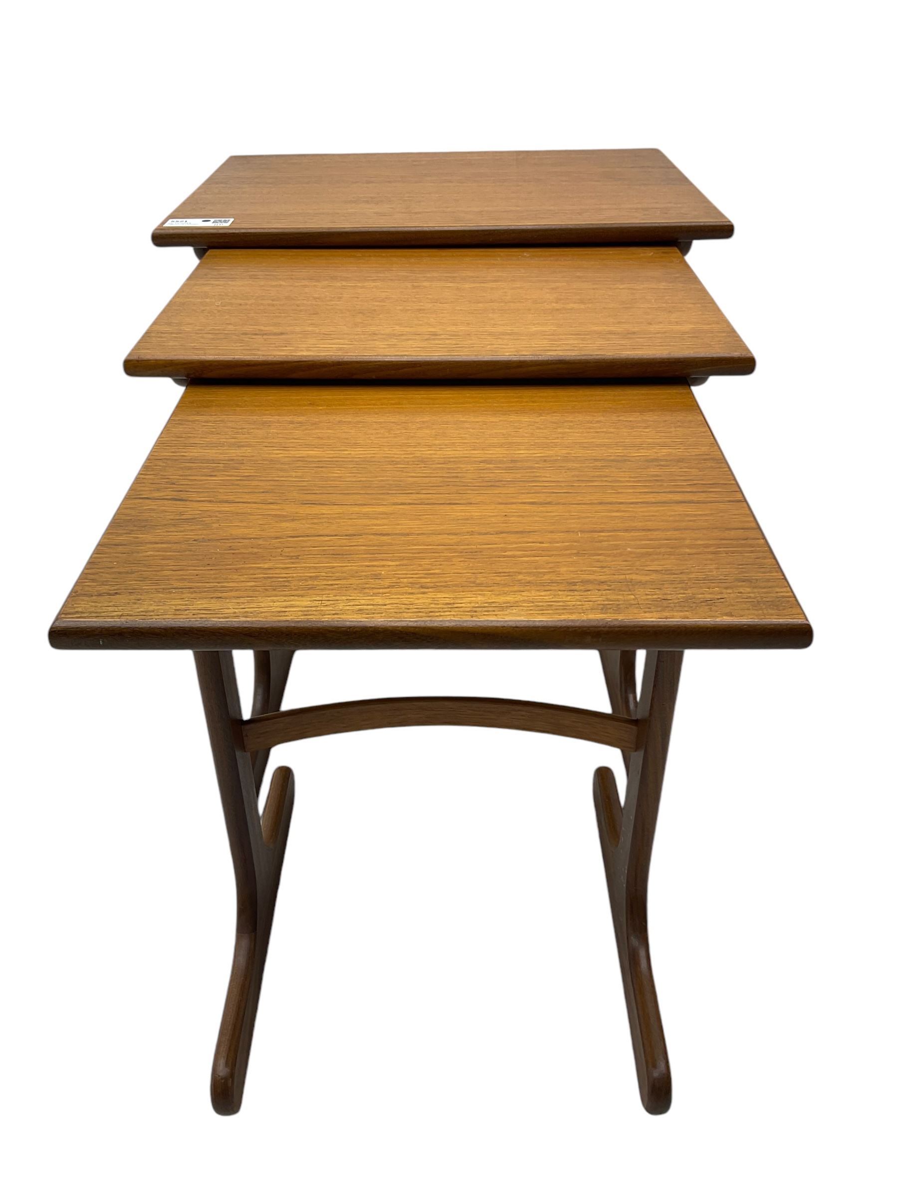 G-Plan - nest of three teak tables 