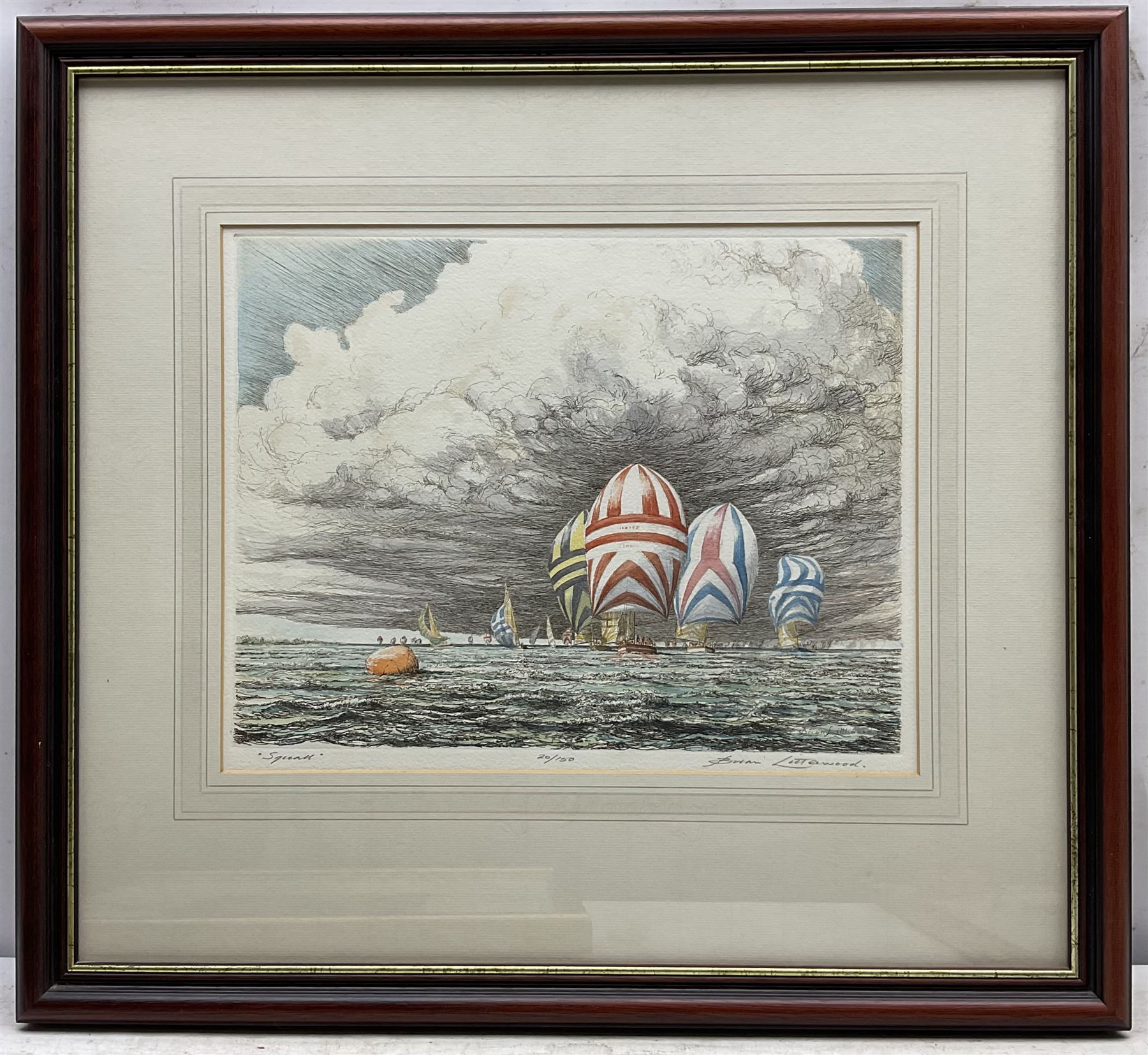 Megan Whittell (British 20th Century): 'Low Tide Morston Quay Norfolk', pastel signed, titled verso 23cm x 32cm; C S Knight 'View of Whitby', watercolour signed, titled and dated '97 verso 28cm x 39cm; together with a collection of coastal prints including Brian Littlewood and Mark Spain variously signed, titled and numbered max 28cm x 35cm (5)