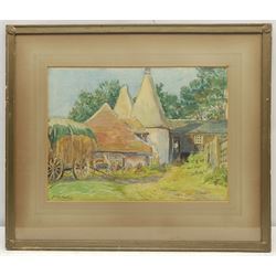 G I Fuller Maitland (British 19th/20th century): 'The Farm Yard Playden', watercolour signed, labelled verso 30cm x 40cm