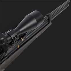 Hatsan AT44-10 air rifle, .22 cal, Max pressure 200 bar, serial number 041420511, fitted with 3-12x50 scope, L118cm