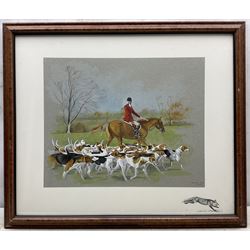 Chris Mills (British 20th century): 'Bramham Moor' Hunt, watercolour signed titled and dated '90, 35cm x 43cm