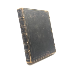  Meyer Henry Leonard:  Illustrations of British Birds. Part Two - Water Birds with one hundred and forty coloured plates with tissue guards, seventy-five with eggs and three with eggs only, gilt tooled full leather binding with gilt panelled spine and hand painted title page.  