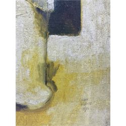 Colin Jellicoe (1942-2018): Still Life of Flowers in a Vase, oil on board signed and dated 1966, 52cm x 39cm