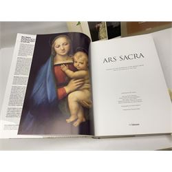 Group of art reference books and folios to include Ars Sacra Christian Art and Architecture of the Western World and Albert Anker 1831-1910, etc 