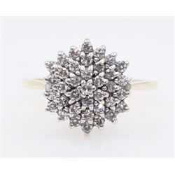  Diamond cluster ring hallmarked 9ct  