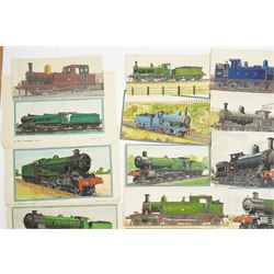 J Howorth - Collection of twenty eight watercolours of railway locomotives, all signed and dated from 1947-1966, various sizes, all unframed