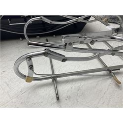 Silver Cross blue pram, with folding canopy and apron