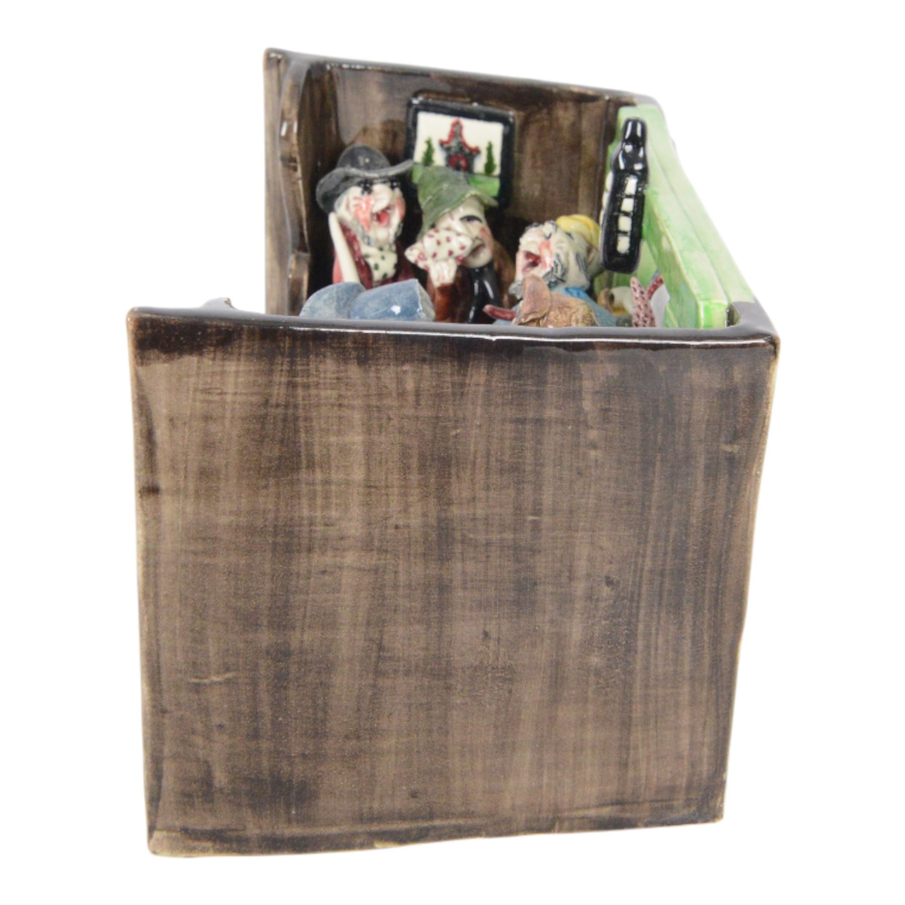 Two Will Young studio pottery figure groups, comprising 'Uncle Tom Cobley and All' and 'Widecombe Fair', both with signatures, tallest H16cm